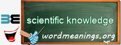 WordMeaning blackboard for scientific knowledge